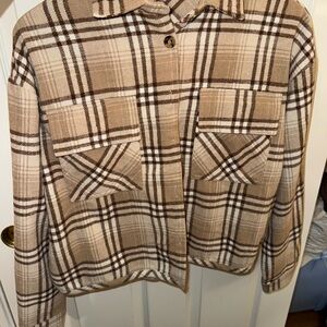 Plaid Button-Up Jacket